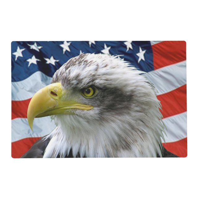 Bald Eagle American Flag Placemat (Front)