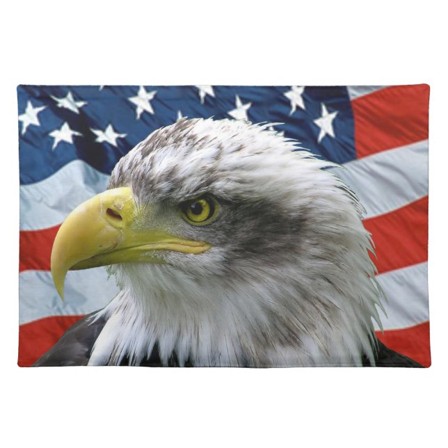 Bald Eagle American Flag Placemat (Front)
