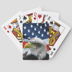Bald Eagle American Flag Playing Cards