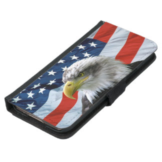 Bald Eagle American Flag Wallet Phone Case For Samsung Galaxy S5