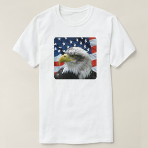 Bald Eagle American Flag T-Shirt