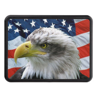 Bald Eagle American Flag Trailer Hitch Cover