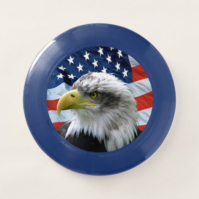 Bald Eagle American Flag Wham-O Frisbee (Front)