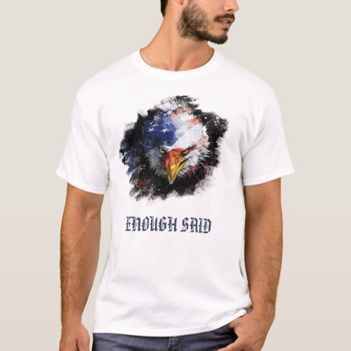  Bald Eagle _  American USA Flag Red White Blue T_Shirt