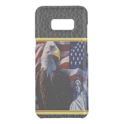 Bald Eagle an Statue of Liberty an American flag Uncommon Samsung Galaxy S8+ Case