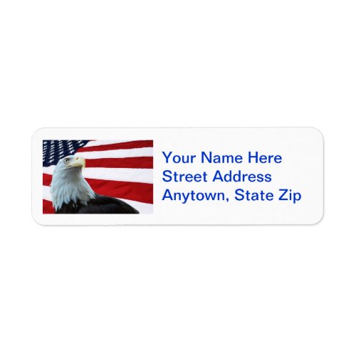 Bald Eagle And American Flag Address Labels