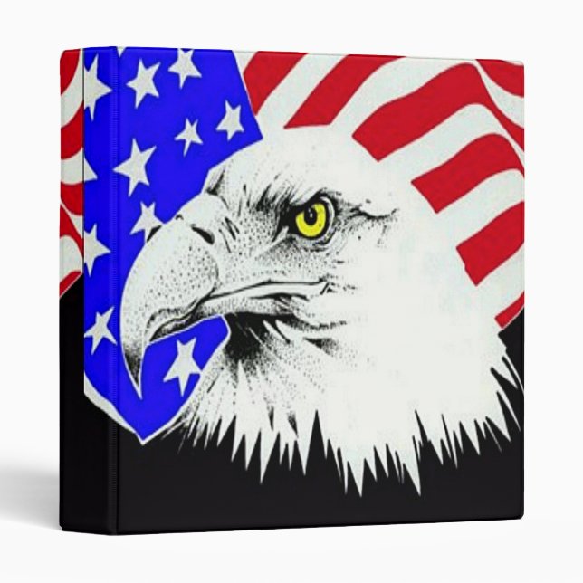 Bald Eagle and American Flag Binder (Front/Spine)