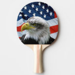 Bald Eagle And American Flag Ping Pong Paddle at Zazzle
