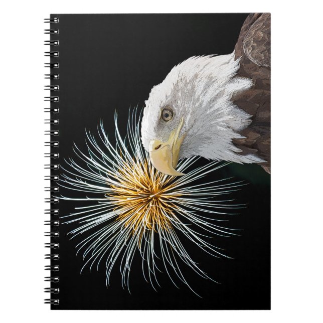 Bald Eagle and Fireworks Notebook (Front)