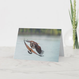 Bald Eagle and Goose Wildlife Blank Holiday Card