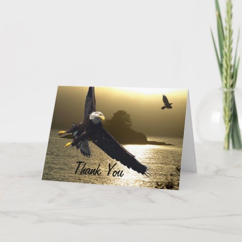 Bald Eagle and Raven Thank You Cards