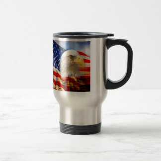Bald Eagle and The American Flag Commuter Mug