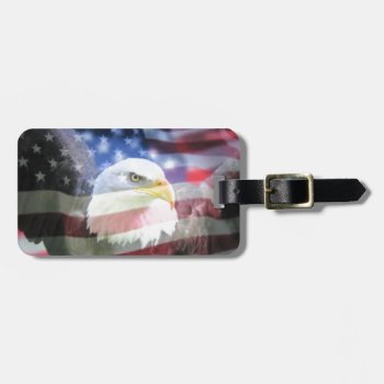 Bald Eagle And U.s.a. Flag Luggage Tag by dreams2innovation at Zazzle