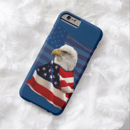 Bald Eagle and US Flag for the Patriot Barely There iPhone 6 Case