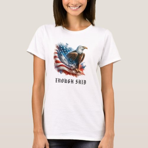  Bald EAGLE AP16 American Flag USA  Detail T_Shirt