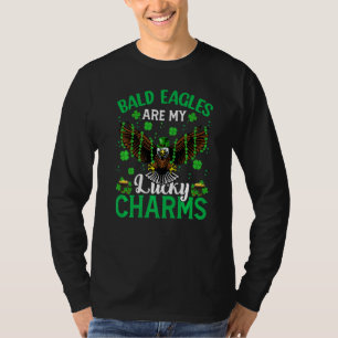 Bald Eagle Are My Lucky Charms Bald Eagle St Patri T-Shirt