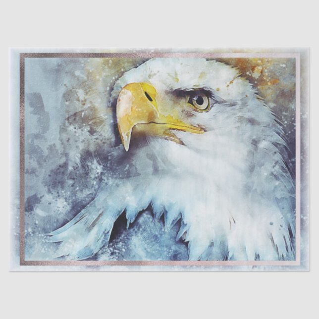 Bald Eagle Artwork Decoupage Tissue Paper (Front)