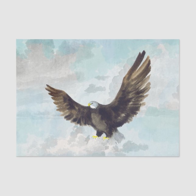 Bald Eagle Artwork Decoupage Tissue Paper (Front)