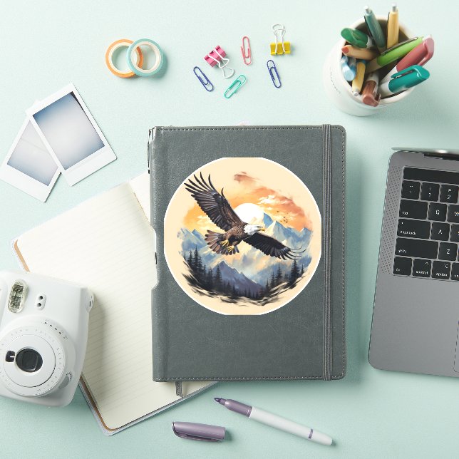 Bald Eagle as America's Symbol Sticker (iPad Cover)