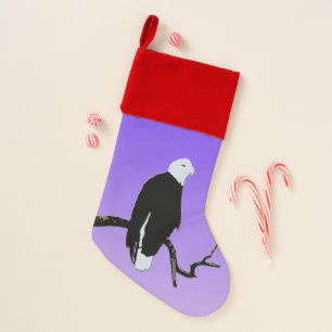 Bald Eagle at Sunset - Original Wildlife Art Christmas Stocking