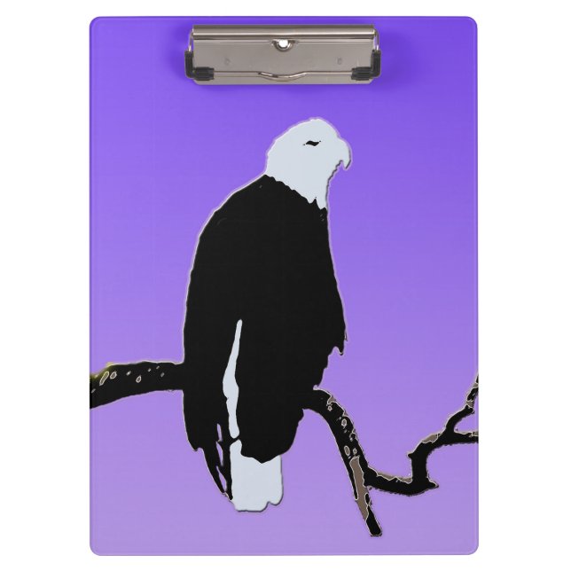 Bald Eagle at Sunset  - Original Wildlife Art Clipboard (Front)