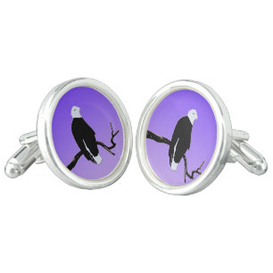 Bald Eagle at Sunset - Original Wildlife Art Cufflinks