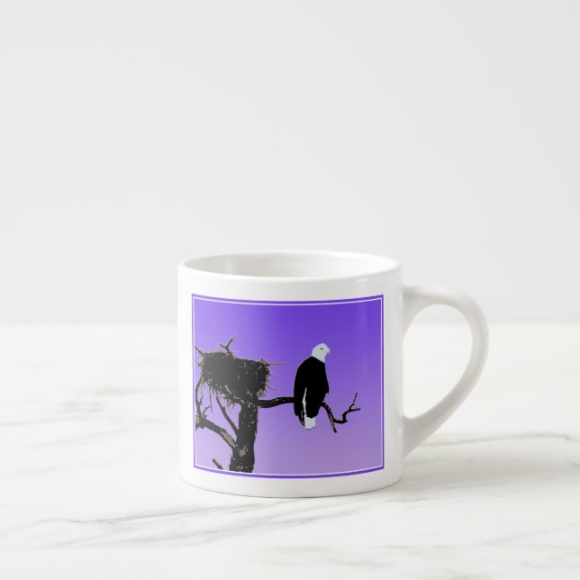 Bald Eagle at Sunset  - Original Wildlife Art Espresso Cup (Right)