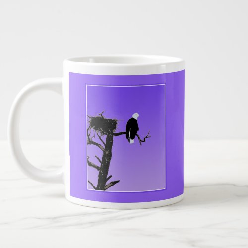 Bald Eagle at Sunset  _ Original Wildlife Art Giant Coffee Mug