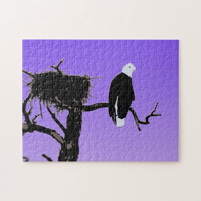 Bald Eagle at Sunset  - Original Wildlife Art Jigsaw Puzzle (Horizontal)