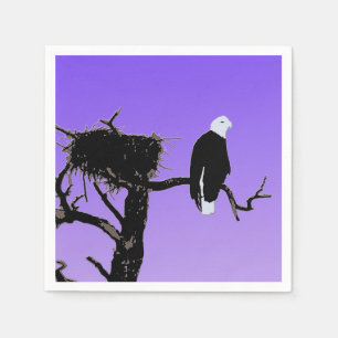 Bald Eagle at Sunset  - Original Wildlife Art Napkins