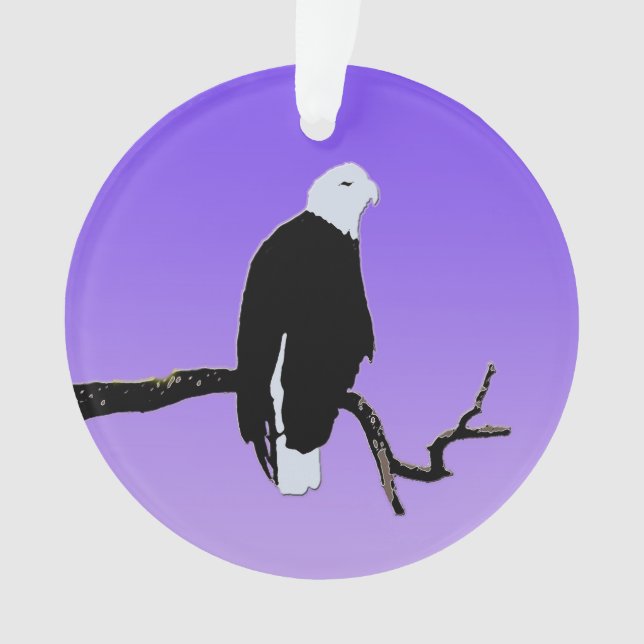 Bald Eagle at Sunset  - Original Wildlife Art Ornament (Front)