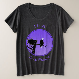 Bald Eagle at Sunset - Original Wildlife Art Plus Size T-Shirt