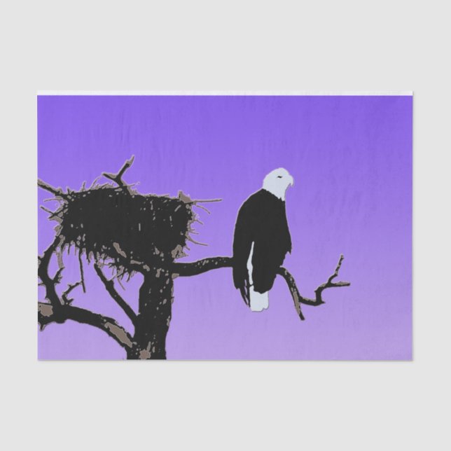 Bald Eagle at Sunset  - Original Wildlife Art Tissue Paper (Front)