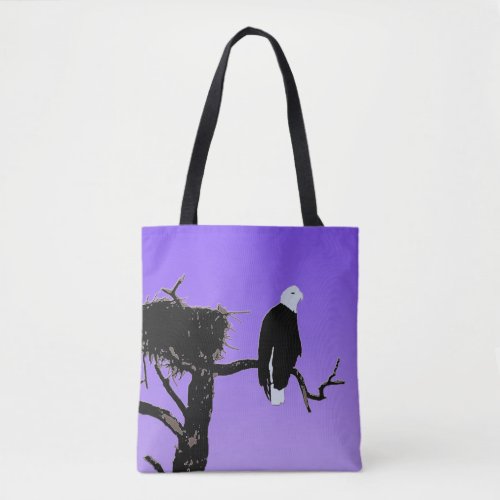 Bald Eagle at Sunset  _ Original Wildlife Art Tote Bag