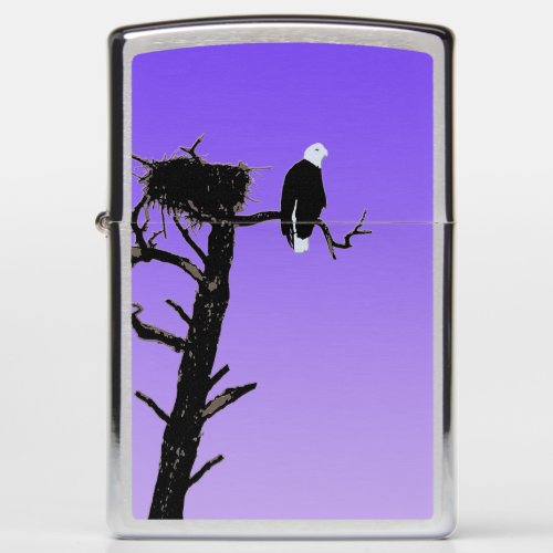 Bald Eagle at Sunset  _ Original Wildlife Art Zippo Lighter