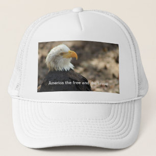 Bald Eagle Baseball Cap THE FREE AND THE BRAVE
