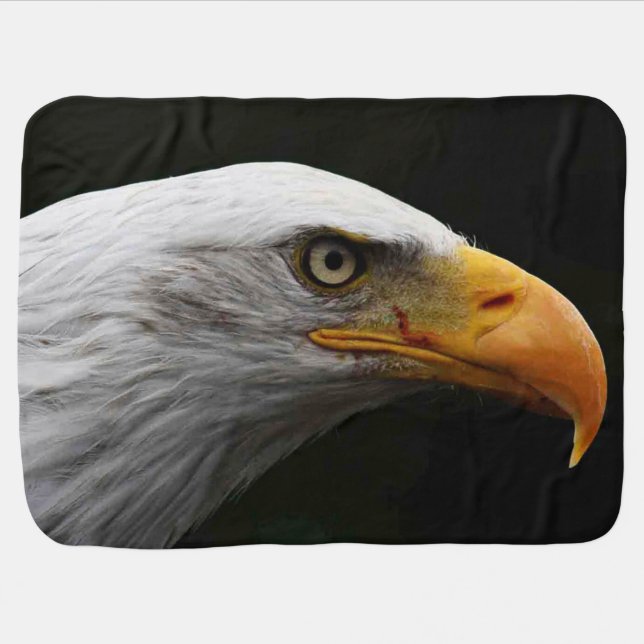 Bald Eagle bbi Baby Blanket (Horizontal)