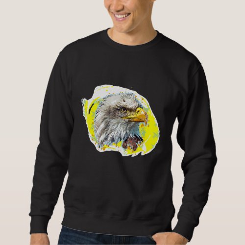 Bald Eagle Bird Avian Ornithology Photo Art Sweatshirt