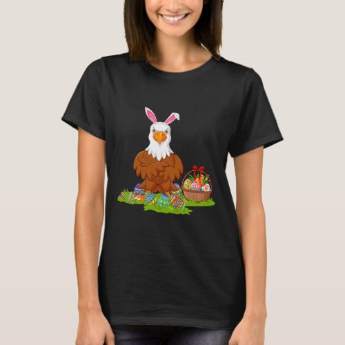 Bald Eagle Bird Easter Egg Hunting Bunny Bald Eagl T_Shirt