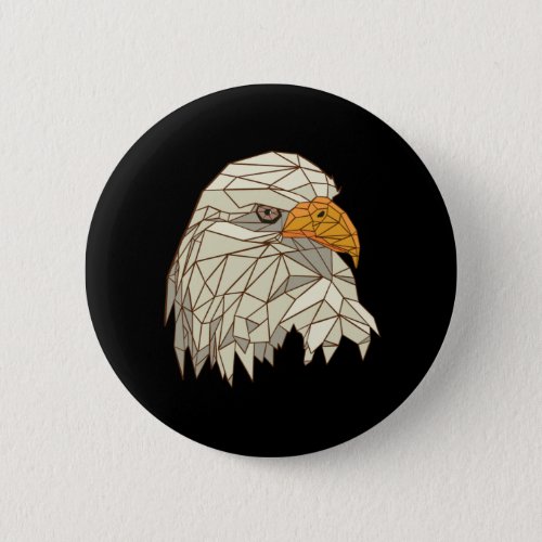 Bald Eagle Bird of Prey Design Button