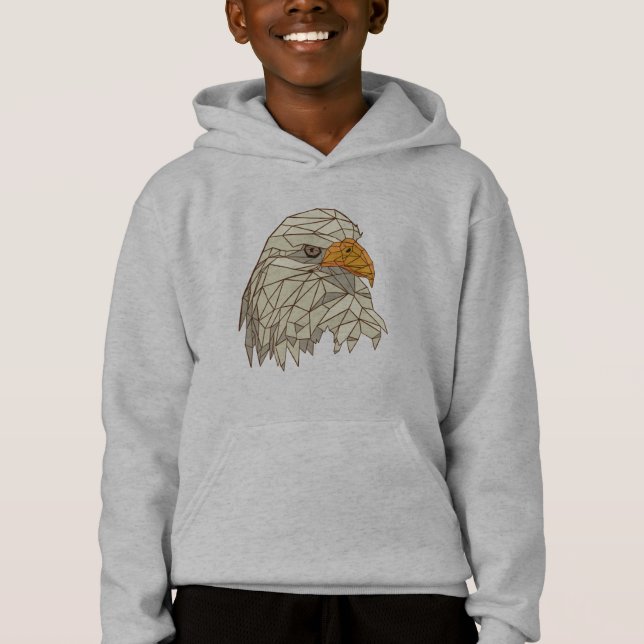 Bald Eagle Bird of Prey Design Hoodie (Front)