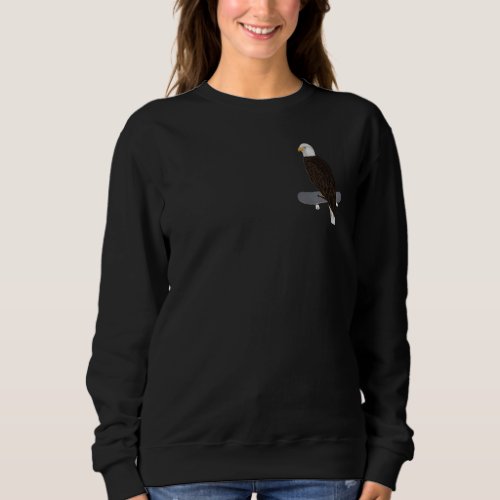 Bald Eagle Bird Skateboard Birdwatcher Animal Biol Sweatshirt
