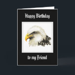 Bald Eagle - Birthday Friend Proud Military  Card<br><div class="desc">watercolor Eagle Birthday Friend Military to my wonderful Friend we are so proud of you... </div>