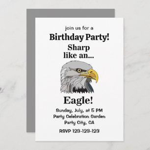 Bald Eagle Birthday Party Invitation