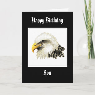 Bald Eagle - Birthday Son Proud Military Card