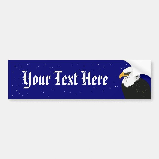 Bald Eagle Bumper Sticker Template (Front)