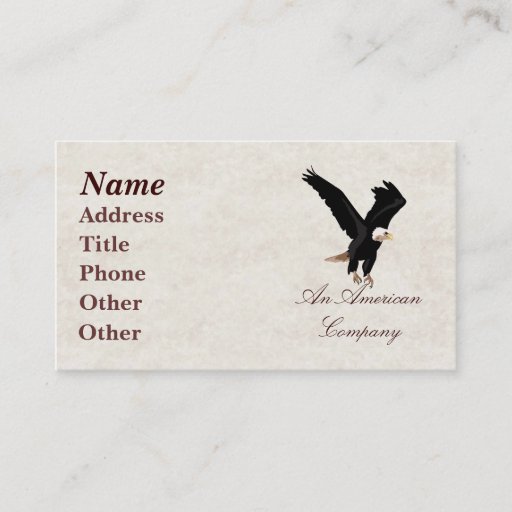 Customizable Bald Eagle Business Card