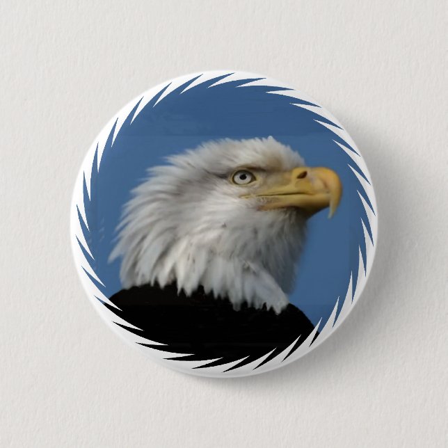 BALD EAGLE-BUTTON PINBACK BUTTON (Front)