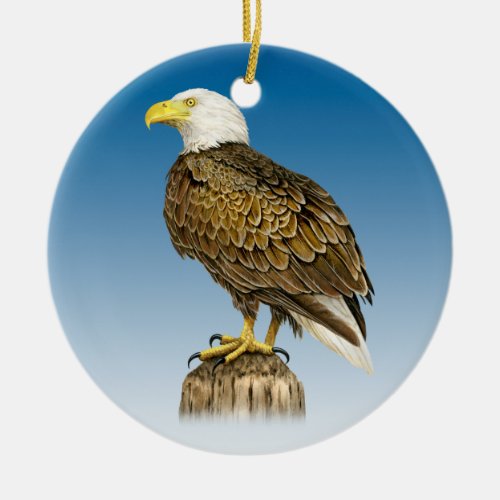 Bald Eagle Ceramic Ornament