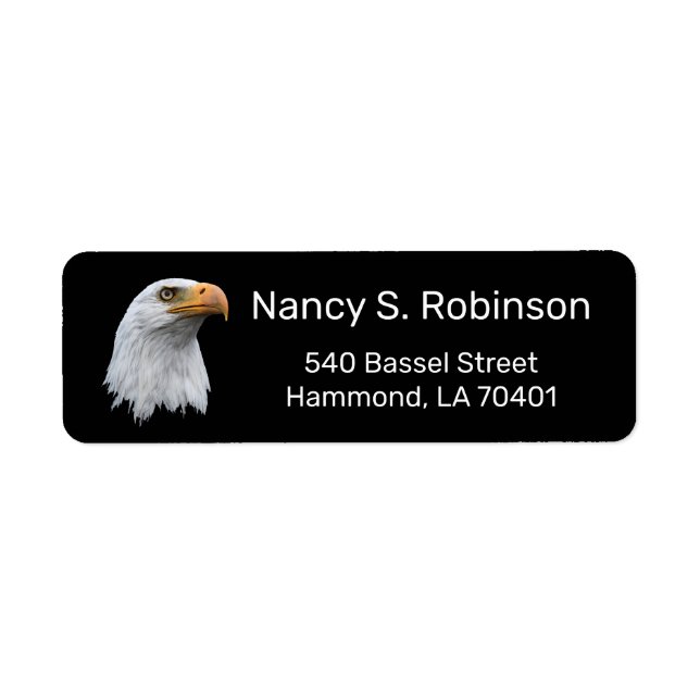 Bald Eagle chic customizable Label (Front)